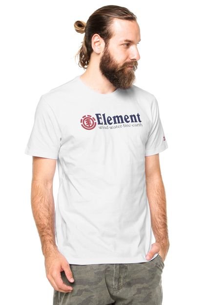 Camiseta Manga Curta Element Estampada Branca - Marca Element