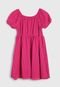 Vestido Manga Curta Kyly Laise Rosa - Marca Kyly