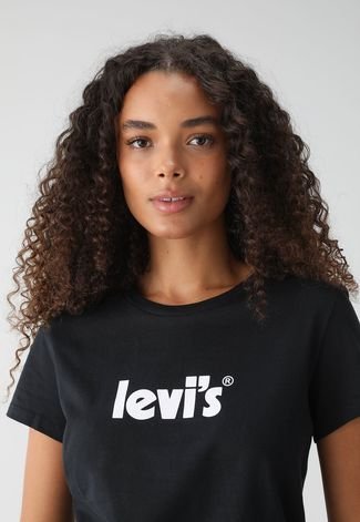 Camiseta Levis Reta Logo Preta