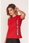 Camiseta Ecko Feminina Estampada Vermelha - Marca Ecko