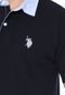 Camisa Polo U.S. Polo Reta Logo Preta - Marca U.S. Polo