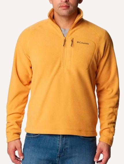 Blusa Columbia Masculina Fleece Fast Trek III Half Zip Amarela - Marca Columbia