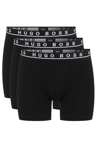 Conjunto BOSS 3 cuecas ciclista Preto - Marca BOSS