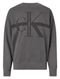 Moletom Calvin Klein Masculino Crewneck CK Logo Pigmento Stoned Chumbo - Marca Calvin Klein