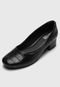 Scarpin Comfortflex Croco Preto - Marca Comfortflex