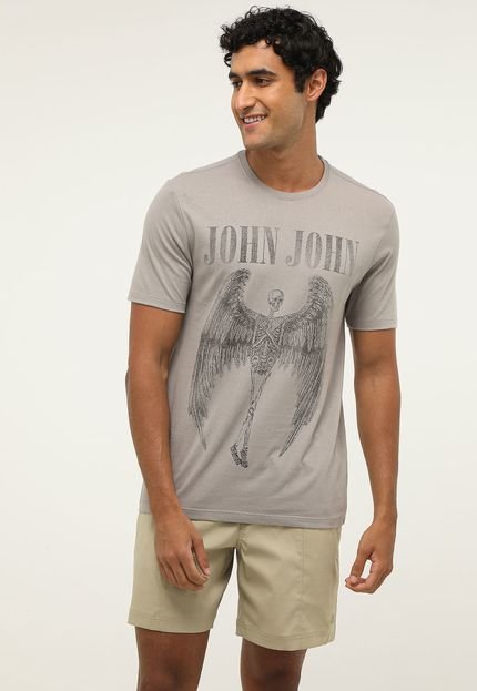 Camiseta John John Caveira Cinza - Marca John John