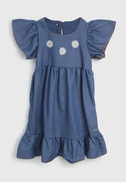 Vestido Colorittá Infantil Babados Azul - Marca Colorittá