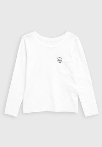 Camiseta Ellus Kids Infantil Logo Branca
