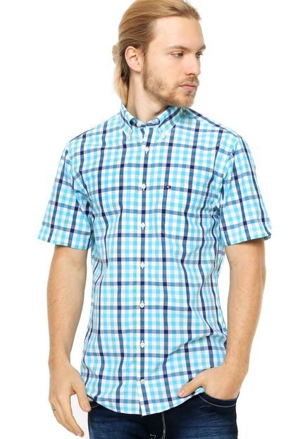 Camisa Manga Curta Tommy Hilfiger Estampado Azul - Marca Tommy Hilfiger