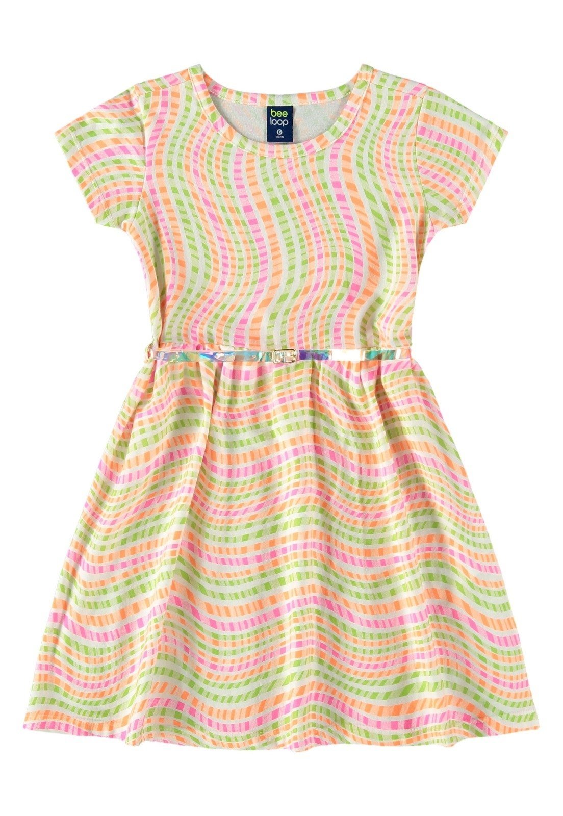 Vestido Infantil em Meia Malha Bee Loop Verde - Marca Bee Loop