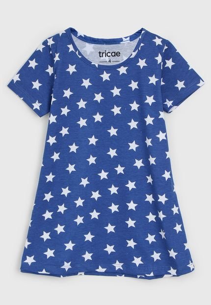 Camisola Tricae Infantil Estrelas Azul - Marca Tricae