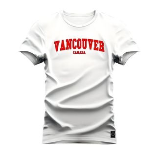 Camiseta Plus Size Estampada Premium T-Shirt Vancouver - Branco