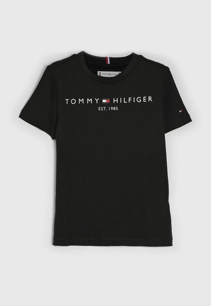 Camiseta Tommy Hilfiger Slim Logo Preta - Marca Tommy Hilfiger