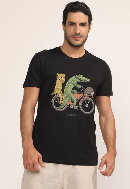 Camiseta Colcci Bike Preta - Marca Colcci