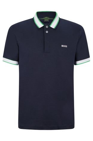 Camisa Polo BOSS Paule Azul