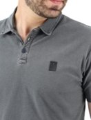 Polo Calvin Klein Masculina Rubber Tag Stripes Grafite - Marca Calvin Klein