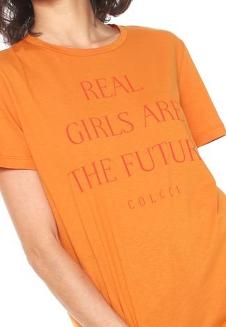 Camiseta Colcci Girls Are The Future Laranja