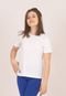 Blusa infantil menina Manga curta Canelada 1 ao 16 09-A Lavin Basic  Branco - Marca Lavin Basic