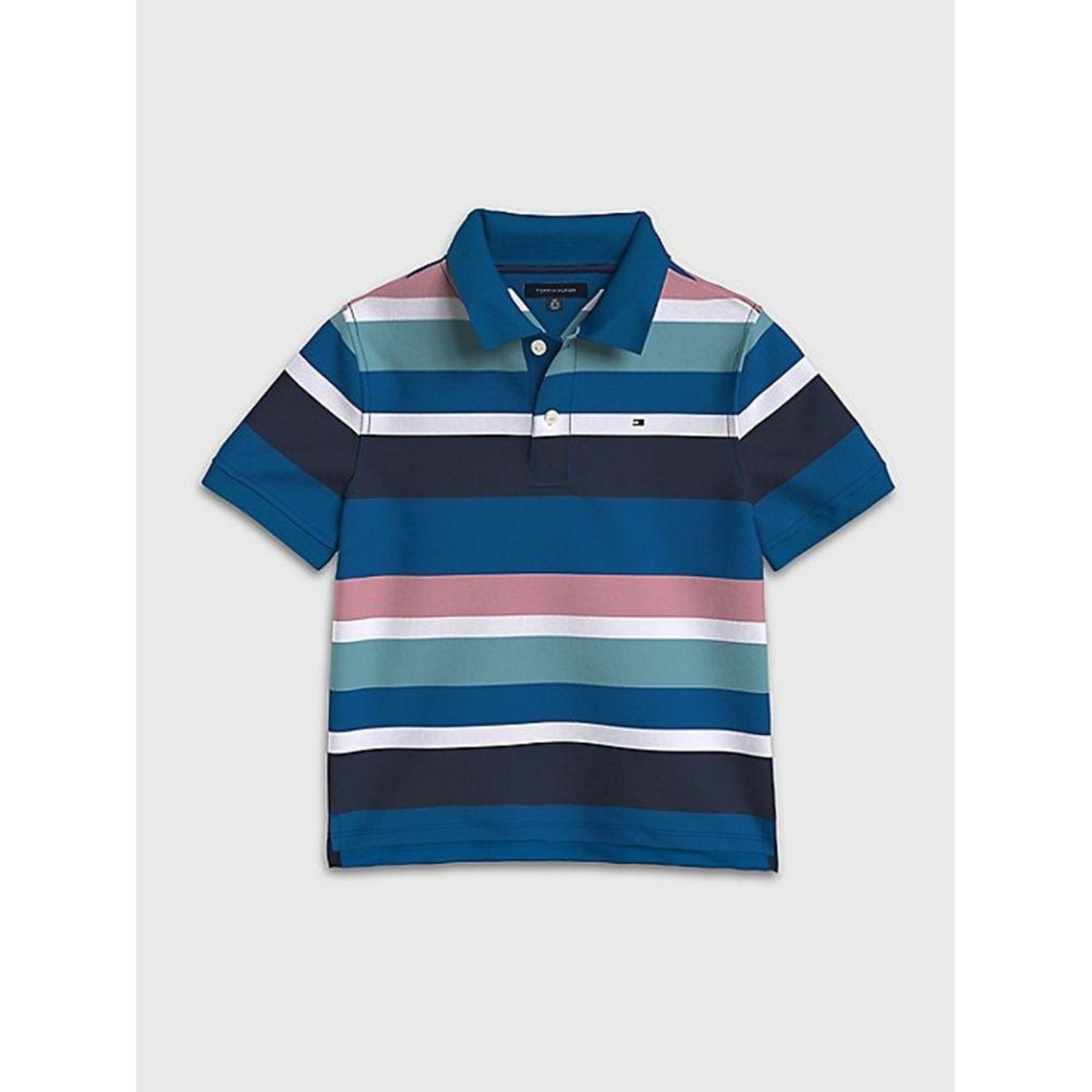 Polo Multi Listrada Infantil Tommy Kids Azul - Marca Tommy Hilfiger