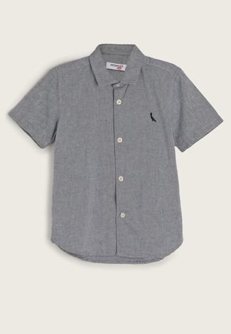 Camisa Infantil Reserva Mini Oxford Cinza