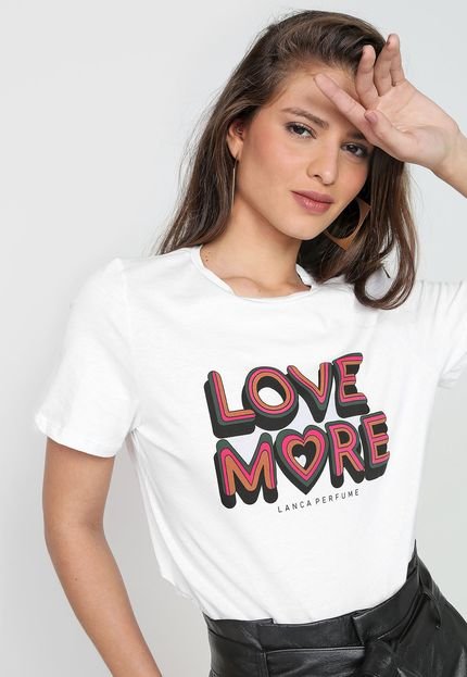 Camiseta Lança Perfume Love More Branca - Marca Lança Perfume
