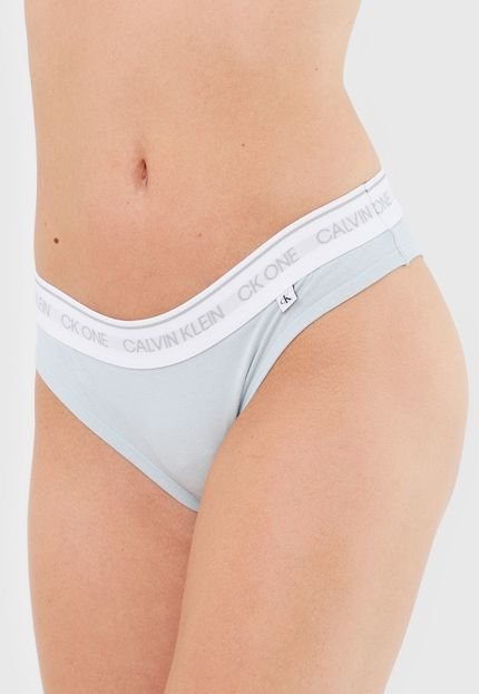 Calcinha Calvin Klein Underwear Tanga Barcode Azul - Marca Calvin Klein Underwear