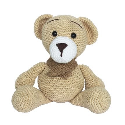 Ursinho Urso Amigurumi Crochet Menino Decoração Quarto Bebê Potinho de Mel