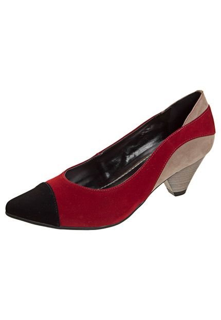 Scarpin Crysalis Cap Toe Vermelho - Marca Crysalis