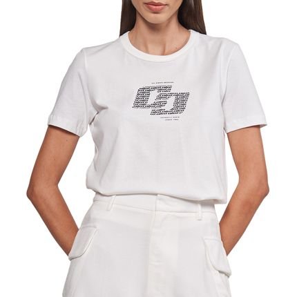Camiseta Colcci Comfort Estampada Ou24 Off White Feminino - Marca Colcci