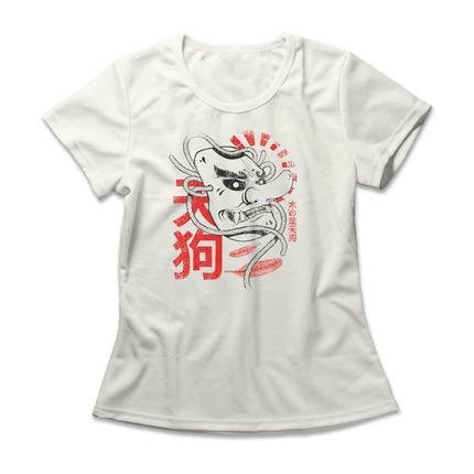 Camiseta Feminina Tengu - Off White - Marca Studio Geek 