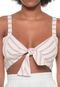 Top Linho Dress to Listrada Rosa/Off-white - Marca Dress to