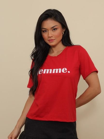 Camiseta Femme Vermelho - Marca Aura