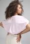 Blusa Cropped Forever 21 Mangas Bufantes Rosa - Marca Forever 21