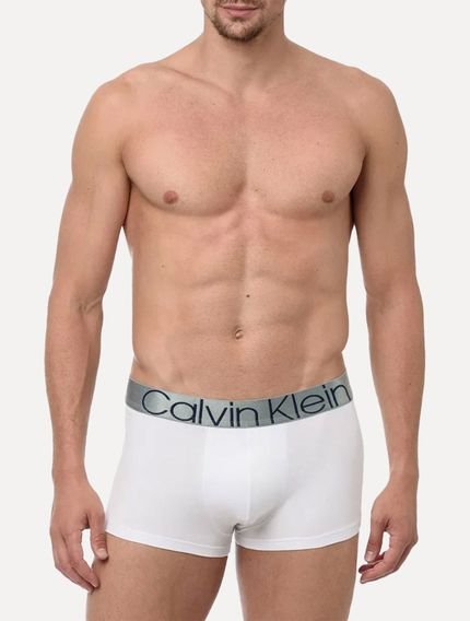 Cueca Calvin Klein Low Rise Trunk Cotton CK Icon Branca 1UN - Marca Calvin Klein