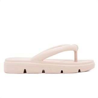 Chinelo Usaflex Poofy Plataforma Eva Bege