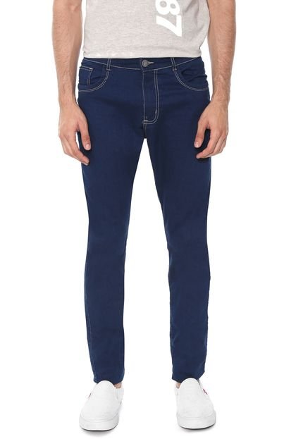 Calça Jeans Aeropostale Skinny Pespontos Azul-Marinho - Marca Aeropostale