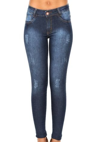 Calça Jeans GRIFLE COMPANY Skinny Detalhe Azul