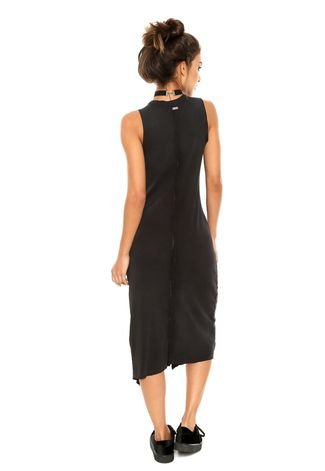 Vestido Redley Midi Recorte Preto