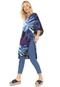 Kimono Mercatto Estampado Preto/Azul - Marca Mercatto
