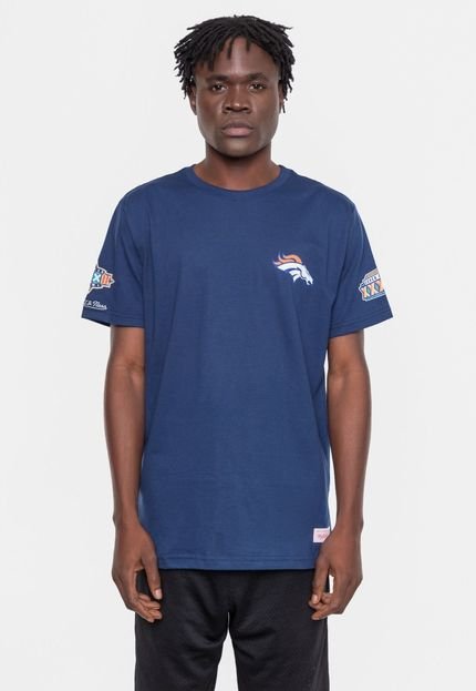 Camiseta Mitchell & Ness Masculina Superbowl Champ Denver Broncos Azul Marinho - Marca Mitchell & Ness