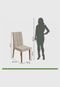Conjunto Mesa Nevada Slim 100 Tampo de Vidro 4 Cadeiras Odara Rovere Naturale/Off-White/Linho Rinzai Bege Móveis Lopas - Marca Móveis Lopas