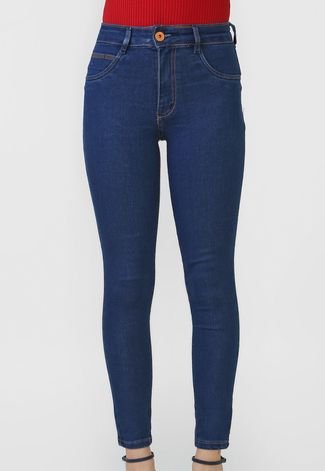 Calça Jeans Biotipo Skinny Pespontos Azul
