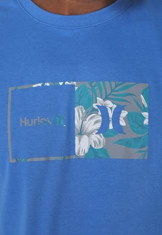 Camiseta Hurley Floral Azul