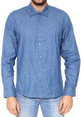 Camisa Jeans Forum Manga Longa Regular 2 Azul