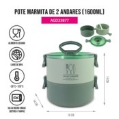 Conjunto da Linha Joy com Bolsa térmica, Porta talher, Pote de Marmita 2 Andares e Garrafa 430ml - Marca Jacki Design