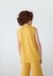 Regata Básica Infantil Menino Modelagem Tradicional  Tam 1 A 16 - Amarelo - Marca Hering