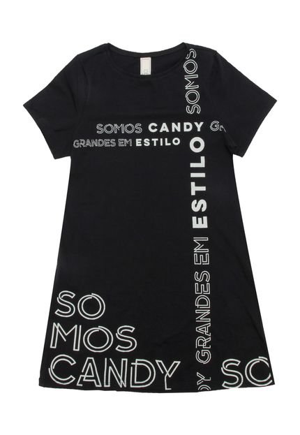 Vestido Dimy Candy Escrita Preto - Marca Dimy Candy