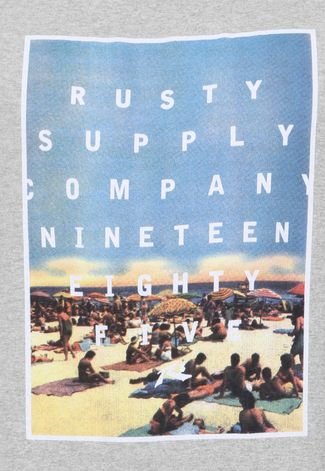 Camiseta Manga Curta Rusty Beach Cinza