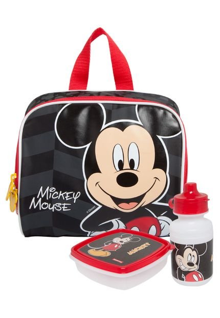 Lancheira Escolar Mickey Mouse Preta - Marca Mickey Mouse