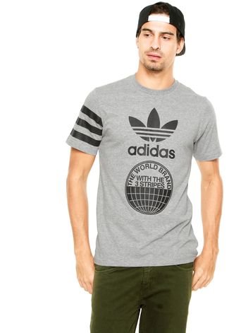 Camiseta adidas Originals Street Graphic Cinza